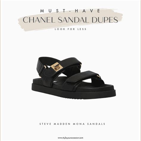 chanel dad sandal dupe|steve madden mona sandal dupe.